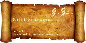Galli Zsuzsanna névjegykártya