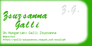 zsuzsanna galli business card